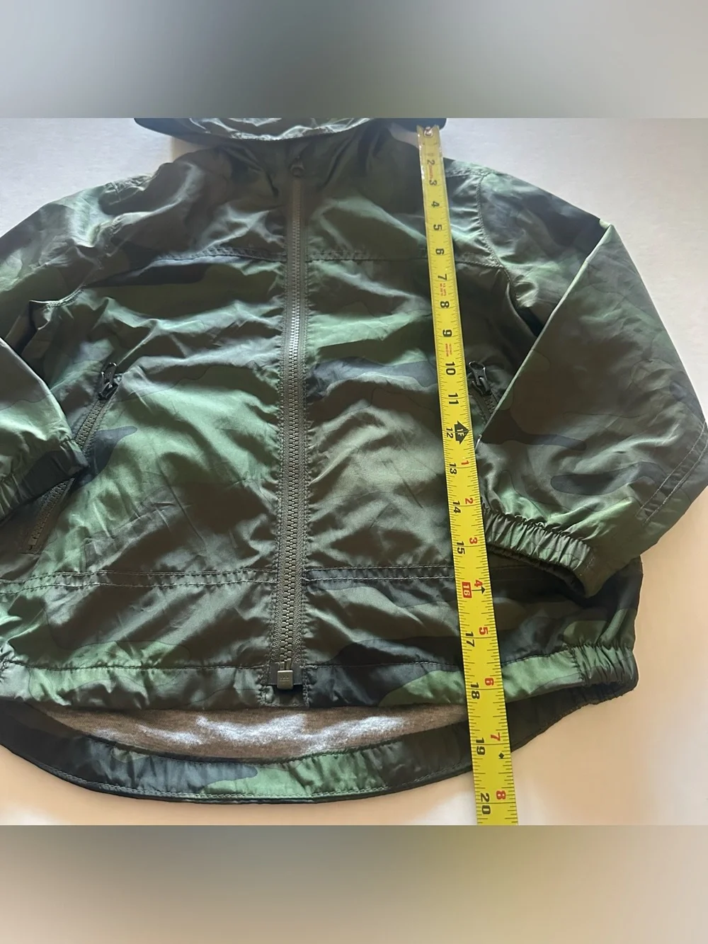 GAP Kids Hooded Camo Windbreaker Jacket - Green